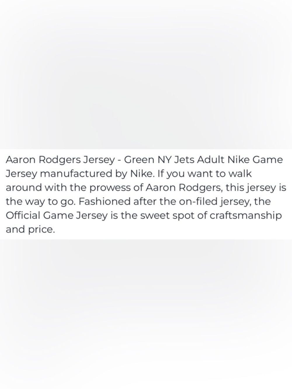 NFL New York Jets Aaron Rodgers #8 Green Football Jersey NWOT - Picture 13 of 15